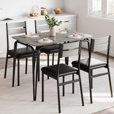 Dining Table for 2, Small Table and Chairs Set of 2, Square Dinette Set for 2, Dinner Table Set