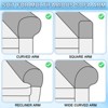Unique Bargains Non-Slip Soft Stretch Diagonal Plaid Armchair Slipcovers - 4 of 4