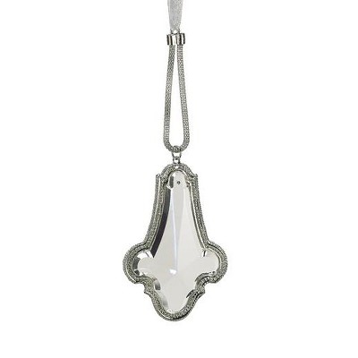 Allstate 8" Classy and Classic Crystal Pendant Drop Christmas Ornament - Silver