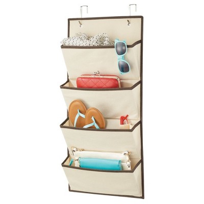 Mdesign Fabric Over Door Hanging Storage Organizer - 4 Pockets : Target