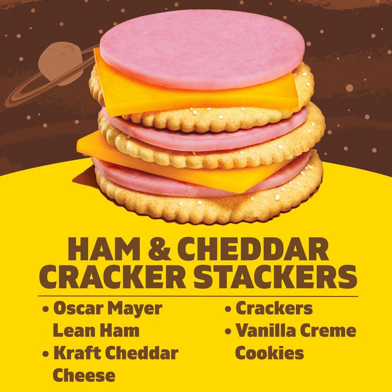 Lunchables Ham &#38; Cheddar Cheese Cracker Stackers - 3.5oz, 4 of 14