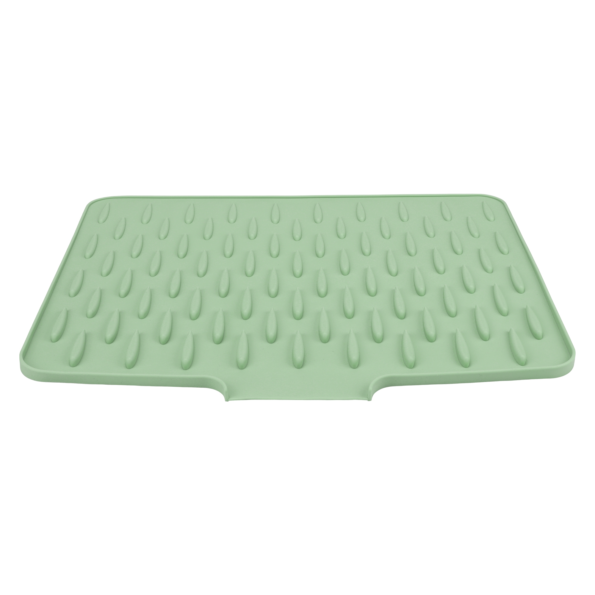 REGALWOVEN Silicone Dish Drying Mat for Kitchen Counter, Easy Clean Waterproof Kitchen Mat, Silicone Mat, Fits Under Dish Rack 1 Pc Green