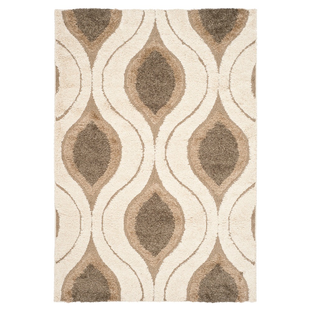 8'x10' Cream/Smoke Abstract Tufted Area Rug - Safavieh