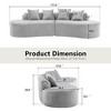 Mocamel Modern Minimalist Curved Modular Sofa: High-Density Plush, Skin-Friendly, Perfect Multi-Person Leisure Seating for Living Rooms - 2 of 4