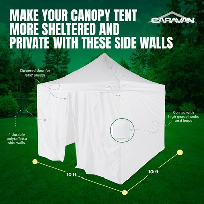 White Polytaffetta 10 x 10 Foot Tent Sidewalls