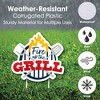Big Dot of Happiness Fire Up the Grill - Yard Sign and Outdoor Lawn Decorations - Summer BBQ Picnic Party Yard Signs - Set of 8 - 3 of 4