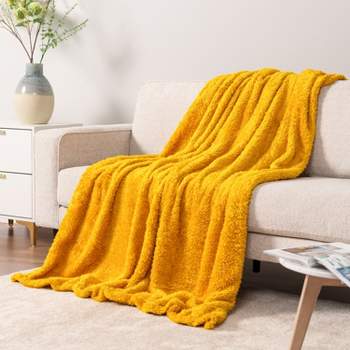 PAVILIA Plush Throw Blanket for Couch Bed, Faux Shearling Blanket and Throw for Sofa Home Decor