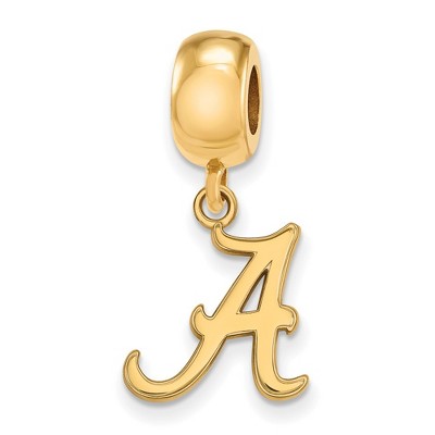 Black Bow Jewelry 14k Yellow Gold Plated Sterling Silver Alabama Crimson Tide NCAA Bead Charm