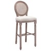 vidaXL Bar Stools 2 pcs White Linen - 2 of 4