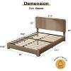 Vipbear Queen Size Boucle Bed Frame,Upholstered Teddy Fabric Bed Frame with Headboard, Adjustable Headboard, Easy Assembly - 4 of 4