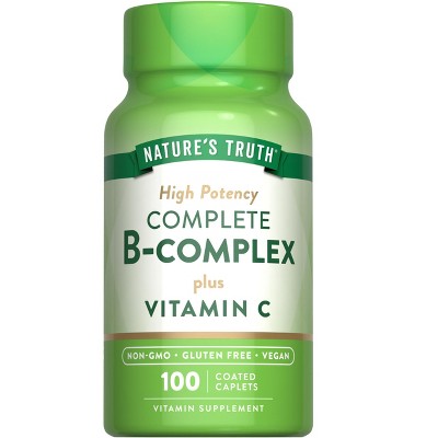 Nature's Truth B Complex Vitamins Plus Vitamin C | 100 Caplets
