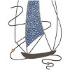 30"x15" Metal Sail Boat Wall Decor with Black Wire Outline and White Bird Accents Blue - Olivia & May: Coastal Iron Artwork - 3 of 4