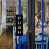 Unique Bargains Acrylic Self-Adhesive Decor Home Business Push Pull Door Sign 2 Pairs - 3 of 4