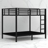 Metal Full over Full Bunk Bed Frame with Guardrails and Ladder, Heavy Duty Noise-Free Design for Teens and Adults,kids bed - 3 of 4