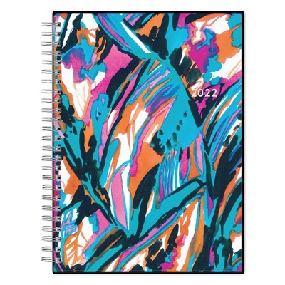 2022 Planner 5.875" x 8.625" Weekly/Monthly Frosted Wirebound Fanta - Blue Sky