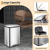 Gallon Stainless Steel Step Trash Can, Kitchen Trash Can with Soft-Close Foot Pedal, Brushed Stainless Steel Finish 50L Stainless steel color - 4 of 4