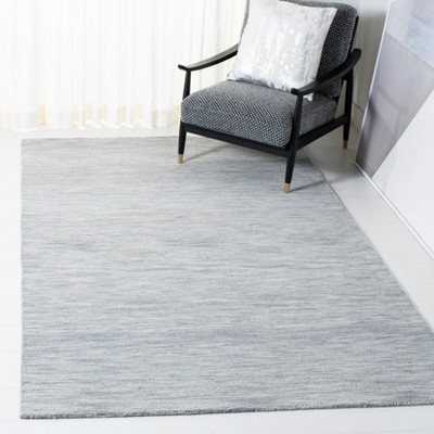 Light Grey Hand-Tufted Wool Rectangular Area Rug