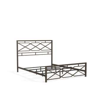 eLuxury Modern Industrial Metal Alpine Bed Frame, King
