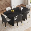 7-Piece Dining Set with MDF Table and 6 Chairs with PU Cushions - 4 of 4