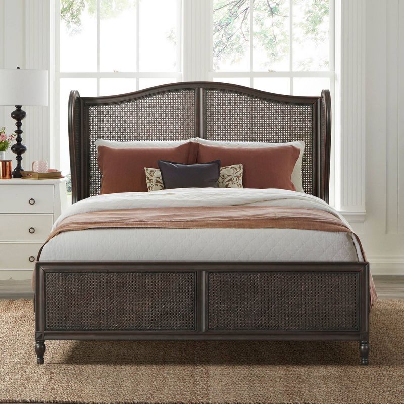 Sausalito Wood and Cane Bed Oiled Bronze - Hillsdale Furniture, 2 of 14