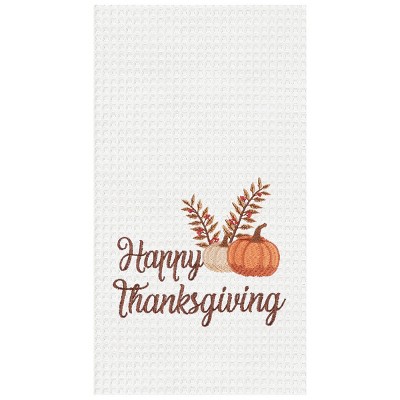 C&F Home Happy Thanksgiving Waffle Weave Kitchen Towel