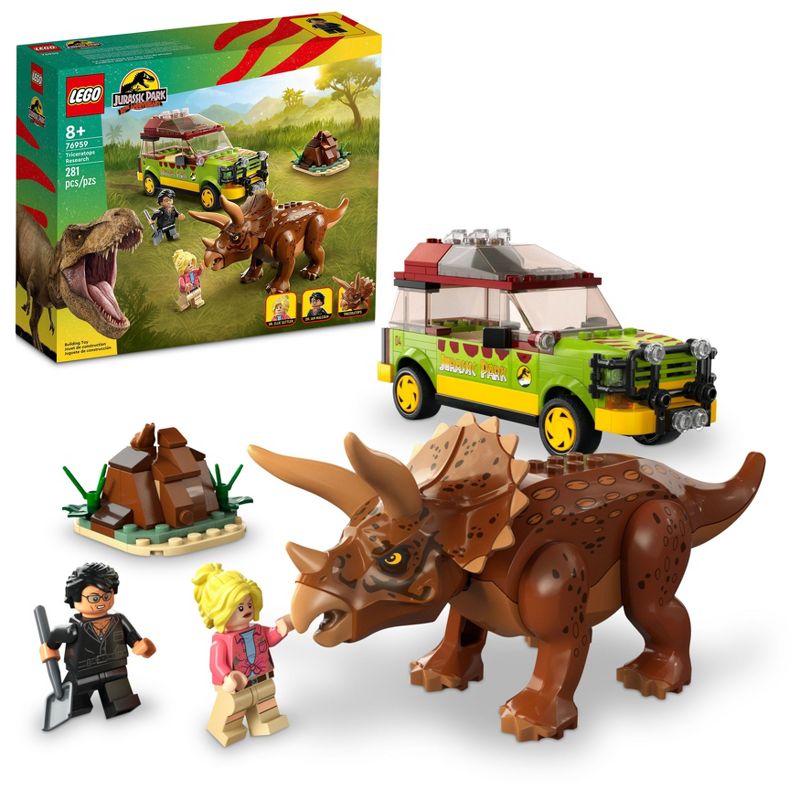 LEGO Jurassic Park Triceratops Research Car Toy 76959, 1 of 8
