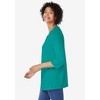 Woman Within Plus Size Perfect Three-Quarter Sleeve V-Neck Tunic - 4 of 4
