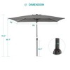 Sonkuki 6×9FT Rectangular Outdoor Patio Umbrella w/Push Button Tilt and Crank Handle, Sun-Protective - 3 of 4