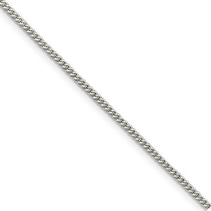 Black Bow Jewelry Sterling Silver 1.75mm Solid Curb Chain Anklet - 1 of 4