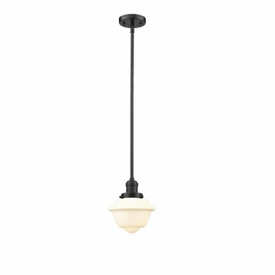 Oxford - 1 Light Stem Hung Mini Pendant In Traditional Style-8 Inches Tall and 7.5 Inches Wide