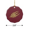 Elon University Primary Logo Porcelain Scalloped Holiday Christmas Tree Ornament - 3 of 4