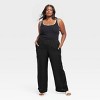 Women's Mid-Rise Straight Leg Crinkle Satin Pull-On Pants - A New Day™ - 3 of 3