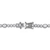 Guili Sterling Silver Rhodium Plated with Clear Round and Oval Cubic Zirconia Bezel Set Tennis Bracelet, Elegant Design for Timeless Appeal - 2 of 3