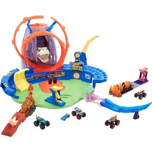 Hot Wheels Monster Trucks T-Rex Volcano Arena Track Set - 1 of 4