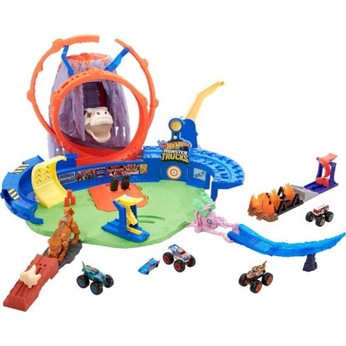 Hot Wheels Monster Trucks T-Rex Volcano Arena Track Set - image 1 of 4