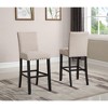 NicBex 3 Piece Bar Table Set for 2 Modern 36 Inch Kitchen Round Table with 2 Upholstered Backrest Bar Stools for Kitchen,Dining Room - 2 of 4