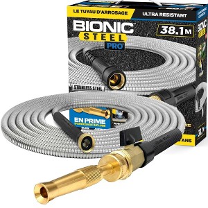 Bionic Steel Pro 304 Stainless Steel Metal Garden Hose with Brass Nozzle - 1 of 4