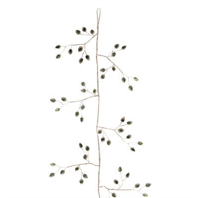 Jeweled Bead Leaf Garland (Set of 2)