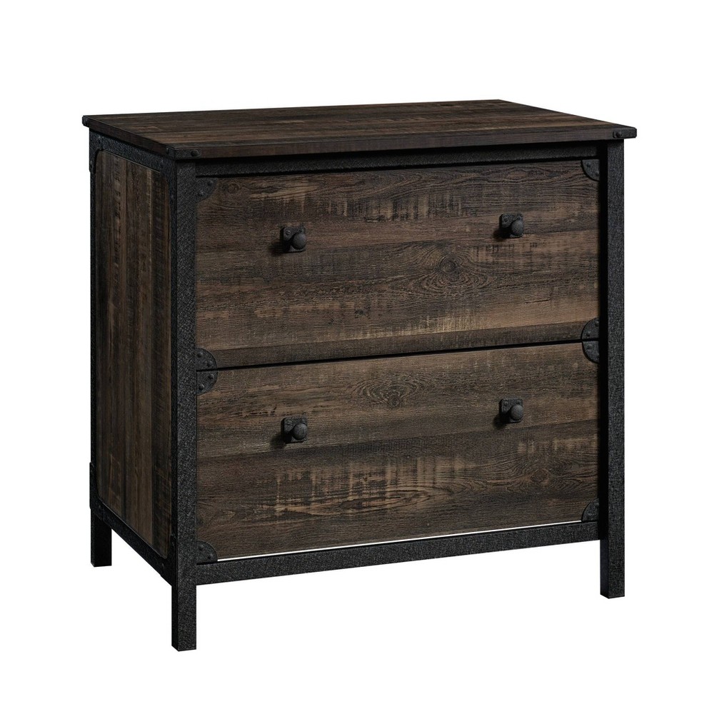 2 Drawer Steel River Lateral File Cabinet Carbon Oak - Sauder