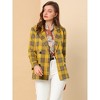 INSPIRE CHIC Women's Casual Fit Notched Lapel Double Breasted Plaid Formal Blazer - 3 of 4