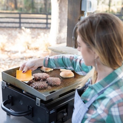 19-Inch Black Stainless Steel Portable Propane Gas Griddle