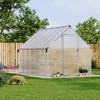 8 ft X12 ft Aluminum Heavy Duty Polycarbonate Green House with Quick Setup Structure and Roof Vent, Large Enhanced Outdoors Green House Kit - 2 of 4