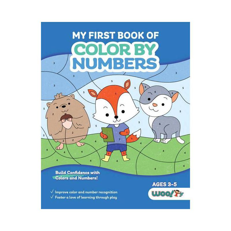 My First Book of Color by Numbers - (Woo! Jr. Kids Activities Books) by  Woo! Jr Kids Activities (Paperback), 1 of 2