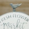 VIP Metal 12.5 in. White Fresh Flower Market Sign - 3 of 4