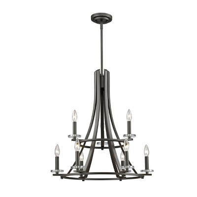 9 Light Chandelier Bronze - Aurora Lighting