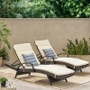 Christopher Knight Home Salem Outdoor Wicker Adjustable Chaise Lounges with Cushion (Set of 2) - 2 of 4