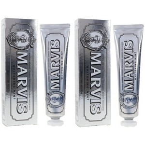 Marvis WHITENING MINT Toothpaste (4.4 oz DUO 2-Pack Set) MADE IN ITALY | Paste Gently Removes Tooth Plaque & Surface Teeth Stains Kit - 1 of 4
