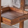 Cynthia Farmhouse Wooden Bar Cart Dark Oak Brown - Christopher Knight Home - 4 of 4