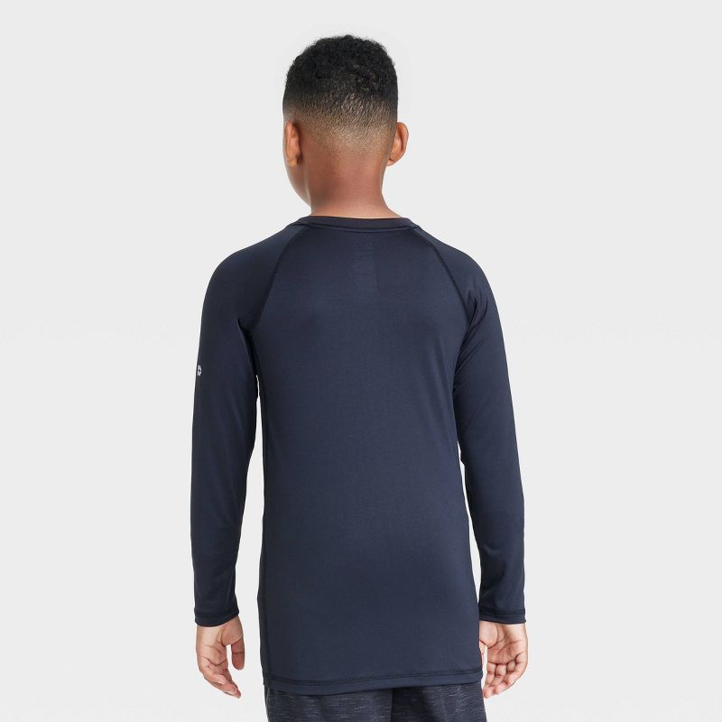 Boys' Long Sleeve Fitted Performance Crewneck T-Shirt - All In Motion™, 2 of 4