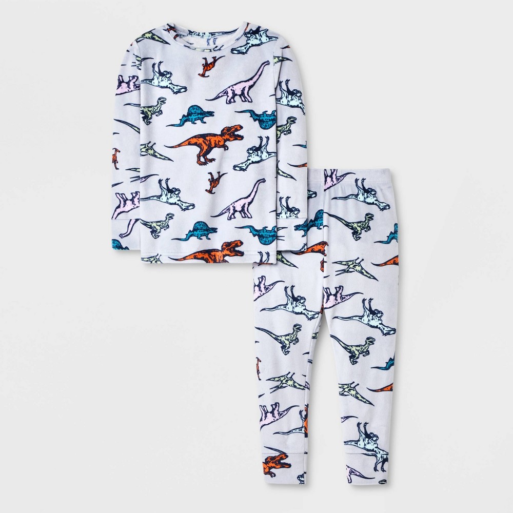 3T Toddler Boys' Dino Pajama Set - Cat & Jack Gray 3T